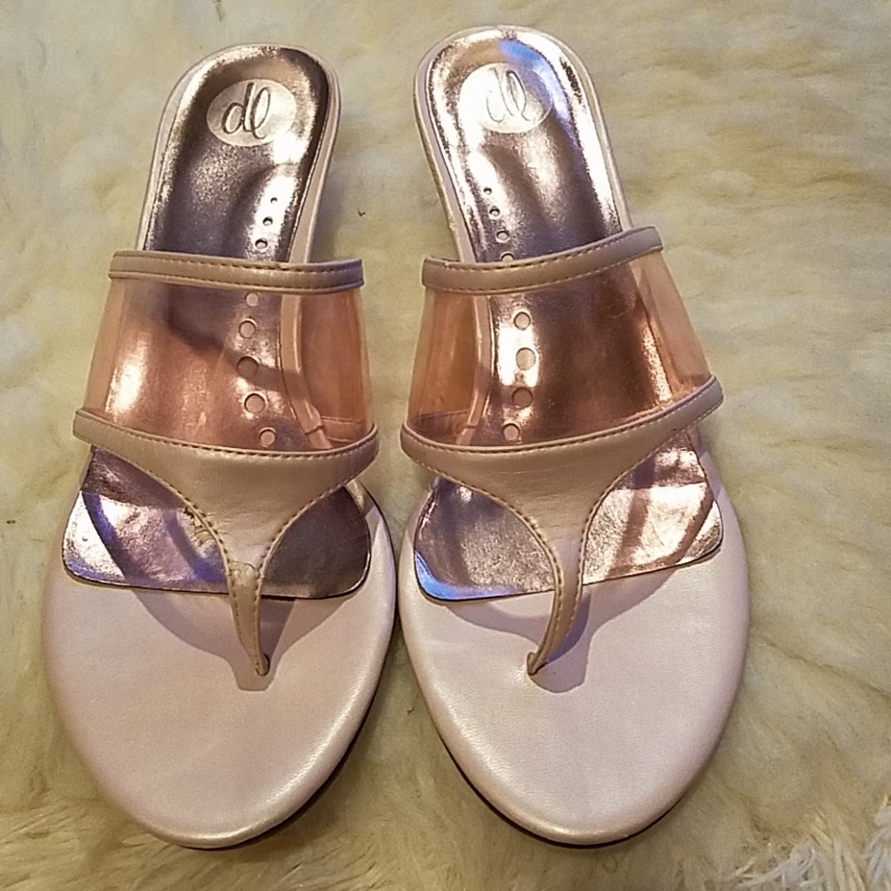 Clear Pink thong sandals